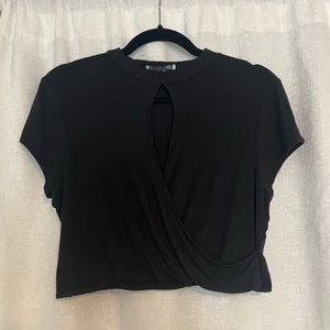 Black crop top